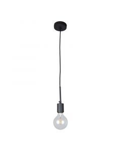 Lámpara colgante sin pantalla negra industrial, Bolb