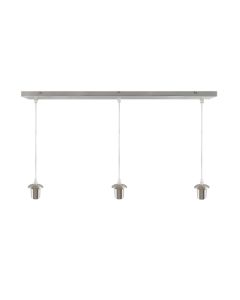 Lámpara colgante sin pantalla cromada de aluminio, Rika