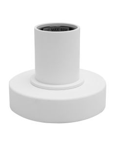 Lámpara de mesa sin pantalla blanca de aluminio, Rika, con interruptor