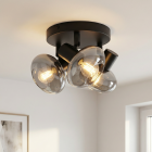 Foco de techo negro diseño, Skip