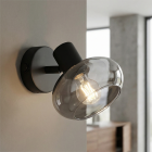 Foco de pared negro diseño, Skip, con interruptor