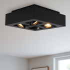 Aplique de techo negro moderno, Akira