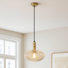 Lámpara colgante ámbar retro, Charlois