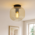 Lámpara de techo ámbar retro, Charlois