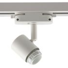 Foco de carril monofásico blanco de plástico,