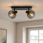 Foco de techo negro industrial, Lieve