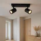 Foco de techo negro moderno, Elena