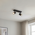 Foco de techo negro moderno, Elena