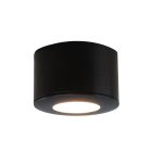 Aplique de techo redondo negro para porche Vasso, IP44, regulable