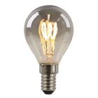Olucia bombilla LED filamento E14 regulable Tuelo, gris, P45, 4W, 2200K