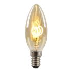 Olucia bombilla vela LED E14 regulable Tuelo, ámbar, 2W, 2200K