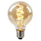 Olucia bombilla LED filamento E27 regulable Tuelo, ámbar, G80, 4W, 2200K