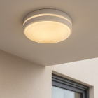 Lámpara exterior blanca de plástico, James, IP54