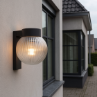 Lámpara exterior negra de aluminio, Chris, IP44