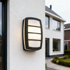 Lámpara exterior negra moderna, Serge, IP44