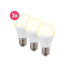 Paquete de 3 bombillas LED E27, A60, 4,9W, 2700K