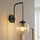 Aplique ámbar retro, Rifka, con interruptor