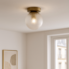 Lámpara de techo transparente retro, Johnson