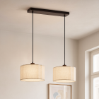 Lámpara colgante beige rústica, Loulou