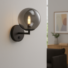 Aplique gris diseño, Remo, con interruptor