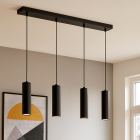 Lámpara colgante negra moderna, Carlos