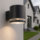 Aplique solar exterior negro moderno, Tommy, 1W, 2700K LED, IP54