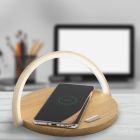 Lámpara de mesa madera de plástico, Erhan, 2W, 3000K LED, con interruptor