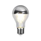 Bombilla LED espejo E27 regulable Malik, plata, A60, 4,8W, 2700K, IP44