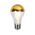 Bombilla LED espejo E27 regulable Malik, oro, A60, 4,8W, 2700K, IP44