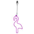 Guirnalda bombilla exterior rosa de plástico, Flamingo, IP44