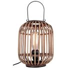 Lámpara de mesa marrón industrial, Asja, con interruptor