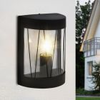 Lámpara exterior negra industrial, Jaynah, IP44