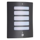 Aplique exterior con sensor de movimiento antracita de metal, Alea, IP44