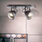 Foco de techo negro industrial, Liza