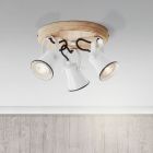 Foco de techo de madera marrón, Carolyn