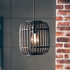 Lámpara colgante de madera negra, Brain