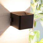 Aplique de pared recargable negro moderno, Puck, 4W, 3000K LED, IP44