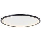 Lámpara de techo panel LED negra moderna, Yamal, 36W, ajustable entre luz blanco cálido y frío LED, con mando a distancia
