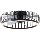Ventilador de techo negro moderno, Tolga, 36W, 2700K-4000K-6500K LED, con mando a distancia