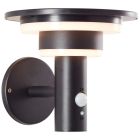 Aplique solar exterior negro moderno, Lonneke, 3W, 3000K LED, IP44