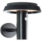 Aplique solar exterior negro de metal, Ridvan, 4W, 3000K LED, IP44