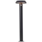 Lámpara de pie solar exterior negra de metal, Ridvan, 4W, 3000K LED, IP44