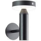 Aplique solar exterior negro de metal, Kubilay, 3W, 4000K LED, IP44