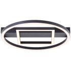 Plafón de techo negro diseño, Konrad, 20W, 3000K LED