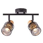 Foco de techo de madera negro, Sherona