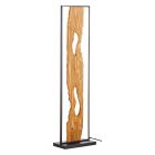 Lámpara de pie marrón rústica, Raynor, 20W, 3000K LED, con interruptor