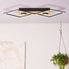 Plafón de techo de madera negro, Virginia, 32W, 3000K LED