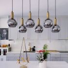 Lámpara colgante gris diseño, Giada