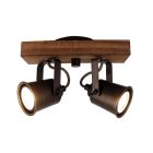 Foco de techo de madera negro, Clazina