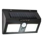 Aplique solar exterior negro de plástico, Albert, 8W, 6000K LED, IP65
